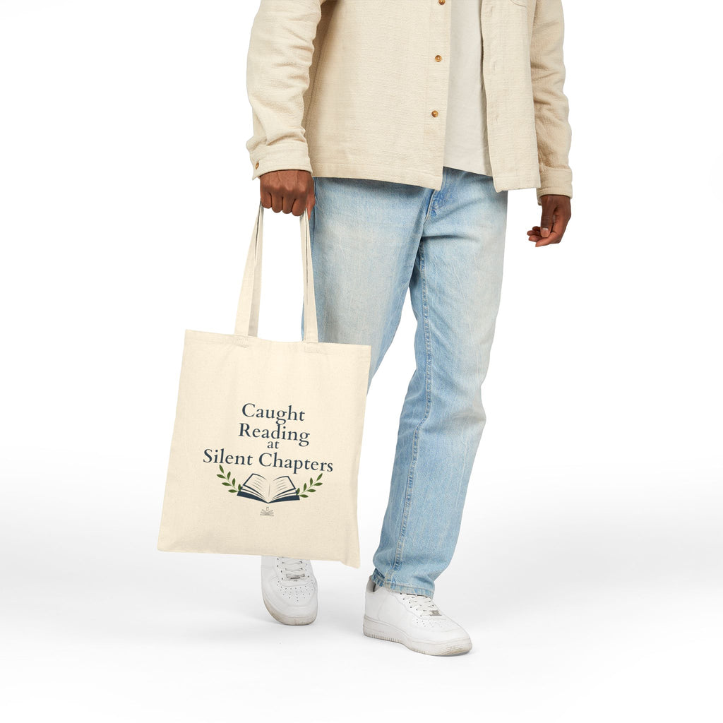 Tote Bag — “Caught Reading at Silent Chapters”