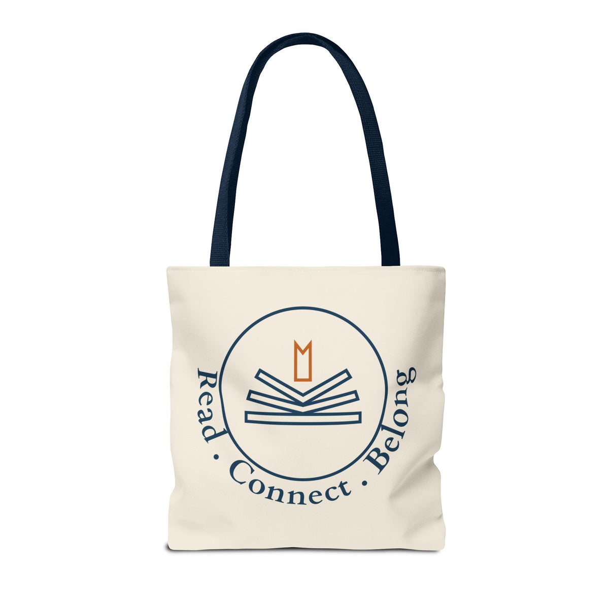Read • Connect • Belong Canvas Tote Bag — Book Club Library Tote