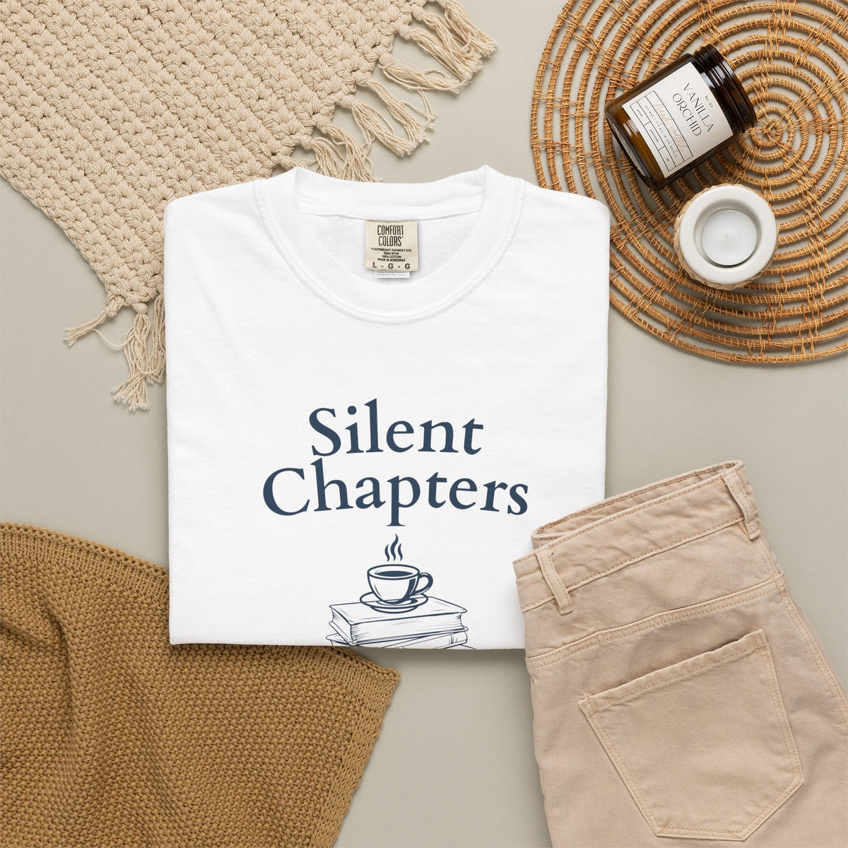 T‑Shirt — "Silent Chapters" Literary Tee