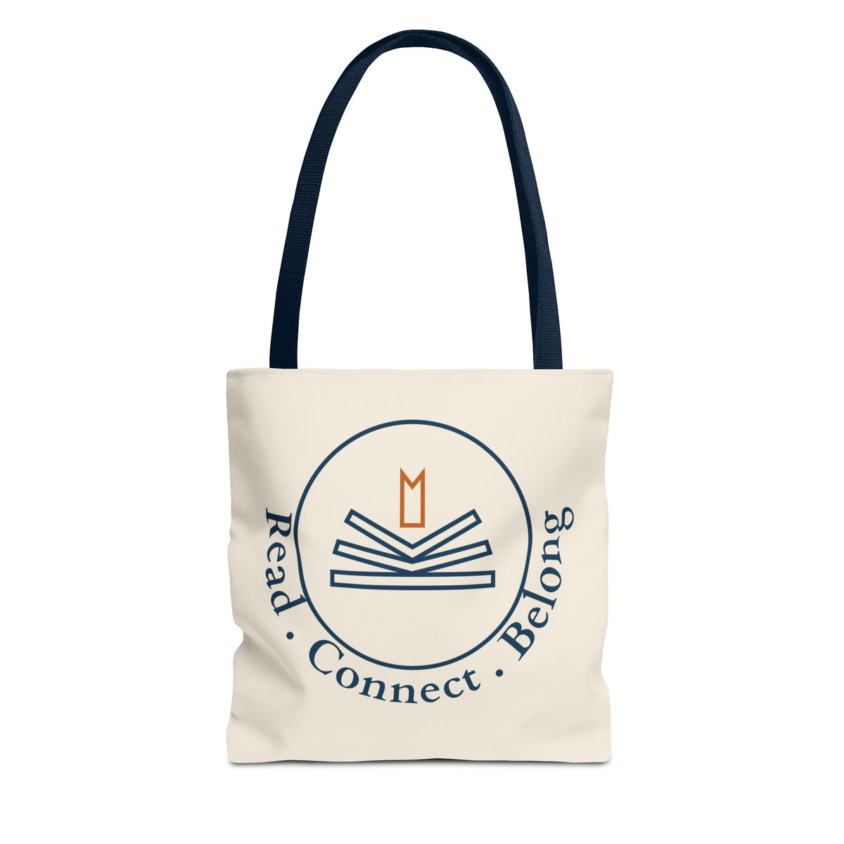 Read • Connect • Belong Canvas Tote Bag — Book Club Library Tote