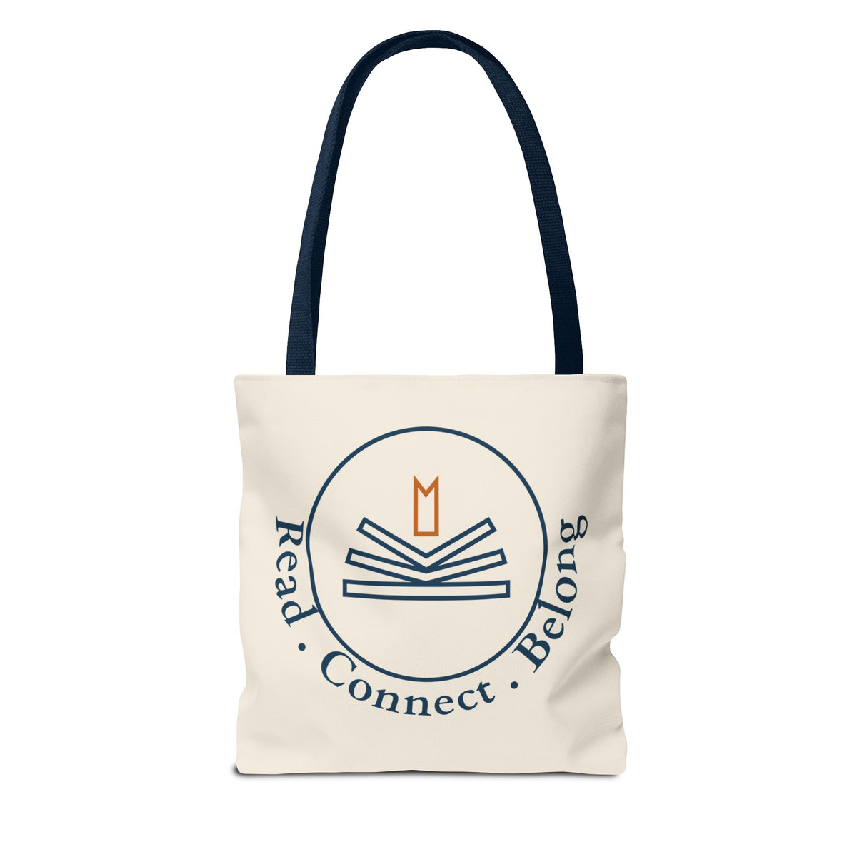 Read • Connect • Belong Canvas Tote Bag — Book Club Library Tote
